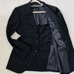 B16315 美品 D/him アンコン　チェックテーラードジャケット　白黒48 美品✨ケント×REDA社 テーラードジャケット48 チェック柄2B3B