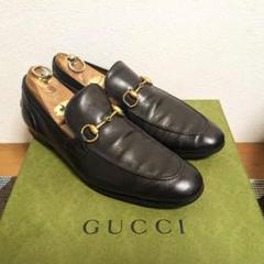 【極美品】GUCCI グッチ ホースビット ローファー ラグソール 黒 24cm GUCCI 厚底 ラグソール ホースビット ローファー GGインソール