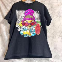 Stussy × POUND 限定 コラボ Tシャツ プリント イラスト 黒 STUSSY×POUND コラボ T シャツ プリントロゴ メンズ 古着 - メルカリ