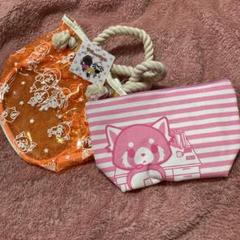 Sanrio アグレッシブ烈子 ポーチと ミニてさげ セット レトロ》サンリオ✴︎アグレッシブ烈子ポーチとミニ手さげの
