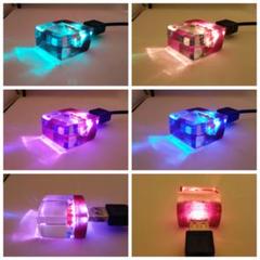 手作り水中花4連ソケットセパレート式スイッチ+1USB根元紫ラメ12v24v共用 手作り水中花4連ソケットセパレート式スイッチ+1USB根元