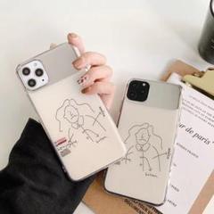 メルカリ 韓国スマホケース おしゃれ 可愛い イラスト シンプル Iphone11 Iphone用ケース 870 中古や未使用のフリマ
