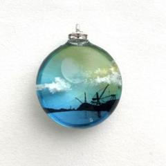 No.345【送料無料】情景レジン　キーホルダー　ネックレス