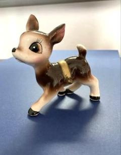 バンビ置物　骨董市　海外製品　鞍付き
