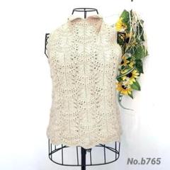 オシャレニットベスト　ハイネック　可愛い♡セーター　ベージュ　重ね着　防寒