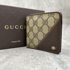 未使用 美品 90s GUCCI オールドグッチ 二つ折り財布 GG ロゴ GUCCI グッチ オールドグッチ 二つ折り財布 ミニ財布 GG柄