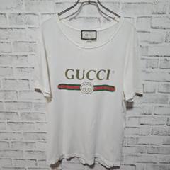 GUCCI グッチ Tシャツ ヴィンテージロゴ ヴィンテージ加工 ロゴ