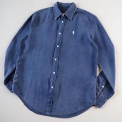 ポロラルフローレン リネンシャツ　長袖　現行モデル　XS 麻100% POLO RALPH LAUREN ポロ ラルフローレン シャツ 長袖 リネン
