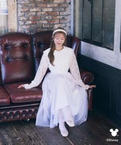 【美品】Areeam ミッキー レース×チュールワンピース