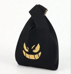 ニット クロシェバッグ ゲンガー風 ポケモン 黒
