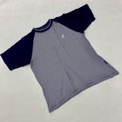 KANGOL SPORT ラグランTシャツ 半袖 ボーダー柄 ネイビーL