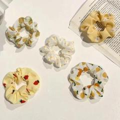 シュシュ,20-5pcs,髪留め,ヘアゴム,イエロー・黄色系