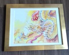 斎灯サトル　原画　金龍　ハガキ付き　希少　レア 斎灯サトル 原画 金龍 ハガキ付き 希少 レア （斎灯サトル・龍の