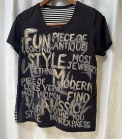 文字プリント 半袖Tシャツ