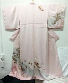 正絹・作家物/絵羽小紋・未着用・ガード加工済♡うさぎ・ピンク まとめ買い】 正絹 小紋 高級 袷 約30万円 手刺繍 総刺繍 雪輪