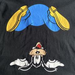 90s ディズニー グーフィー 逆立ち 逆さま Tシャツ USA製 黒 OSFA