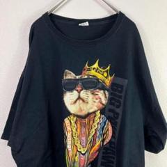 USA古着 00s 猫 ネコ Tシャツ アニマル柄 黒