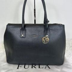 フルラ トートバッグ ビジネス レザー ロゴ金具