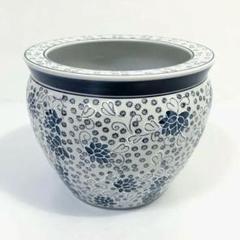 mgr-daiku 骨董 火鉢 藍色 陶器 美品 メダカ 金魚 睡蓮鉢 楽天市場】水鉢18【青】D 睡蓮鉢 金魚鉢 大きい水鉢 メダカ鉢