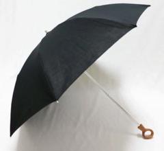 新品 ソシエレノ リングハンドル UVカット ドット柄 晴雨兼用パラソル 黒系 新品 ソシエレノ リングハンドル UVカット ドット柄 晴雨兼用