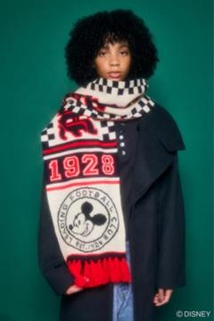 【美品】マフラー　ミッキー　moussy disney クリスマス　ディズニー 2025年最新】Disney SERIES CREATED by MOUSSY 小物の人気