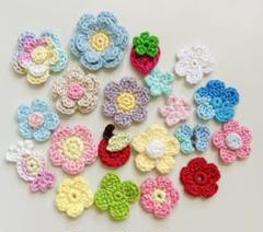 ハンドメイド レース編み 花モチーフセット - メルカリ