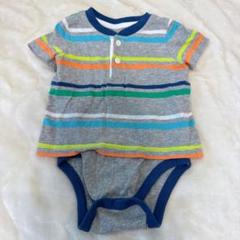 baby GAP ストライプロンパース 6-12ヶ月