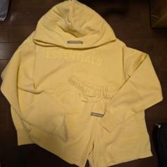 ESSENTIALS イエロー フーディー ショートパンツ セット M