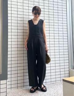 SLOBE IENA リネン混　シャンブレーオールインワン SLOBE IENA（スローブイエナ）の「リネン混 シャンブレー