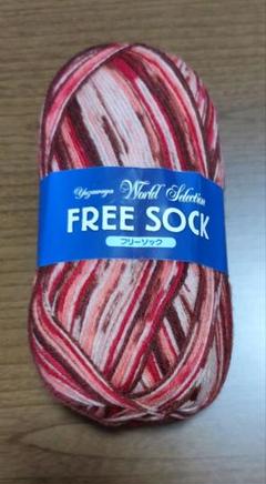 World Selection FREE SOCK 赤系ストライプ