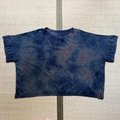 【希少】MITTAN SUVIN半袖ワイド平面T 濃紺×藍(濃)絞り サイズ2 希少】MITTAN SUVIN半袖ワイド平面T 濃紺×藍(濃)絞り サイズ2
