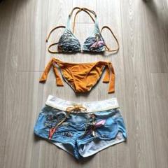 Rip Curl ビキニ3点セット Heather Brownイラスト 水着 - メルカリ
