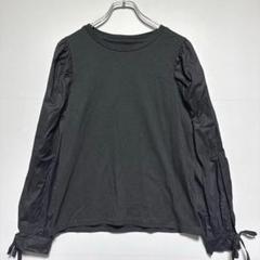 ギャップ/美品/袖口リボン結/薄手/ブラック パフスリーブ 長袖トップス