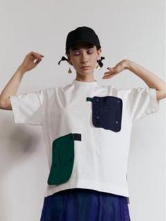 美品　UN3D. アンスリード　プリントTシャツ 38サイズ UN3D. tシャツ 「UN3D./アンスリード」MIX BORDER TURTLE TOP