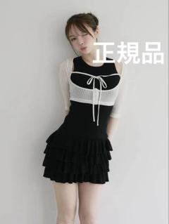 ワンピース andmary Sophia frill set dress black ANDMARY】Sophia frill set dress