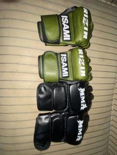 RIZINオープンフィンガーグローブ×mma着用一回のみ　値下げ可能 RIZINオープンフィンガーグローブ×mma着用一回のみ 値下げ可能