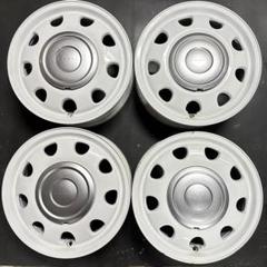 4本　ラパンLC／ショコラ　スズキ純正ホイール　ENKEI製ホワイト　新車下ろし 4本 ラパンLC／ショコラ スズキ純正ホイール ENKEI製ホワイト