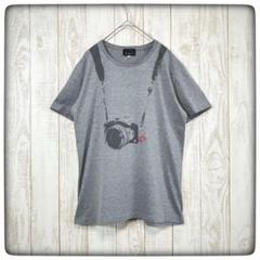 カメラプリントTシャツ ティーケーミクスパイス メンズ グレー カジュアル M