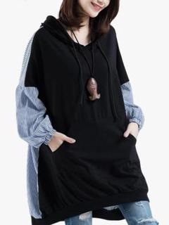 パーカー レディース 長袖 トレーナー フード付き フリーサイズ