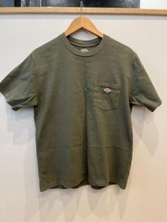 DANTON オリーブ クルーネック Tシャツ
