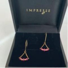 インプレッセ　★ IMPRESSE ★ K18 ルビー　ピアス インプレッセ impresse k18 ルビー ピアス - メルカリ