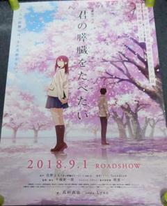 君の膵臓をたべたい 高杉真宙 直筆 サイン入り ポスター 非売品 劇場アニメ『君の膵臓をたべたい』“高杉真宙サイン入りポラ”／2