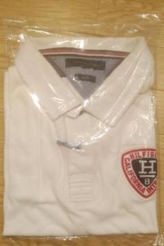 クリーニング済み☆tommy hilfiger エンブレム ポロシャツ L 白