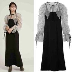 15日まで価格 snidel レースボレロデコルテオープンワンピース