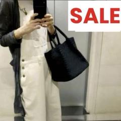 アウターサンセット　かごバッグ　バスケット　アバカ　ブラック OUTERSUNSET（アウターサンセット）の「abaca basket bag mini