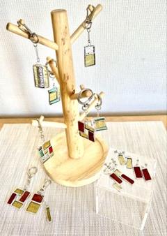 ステンドグラス　デザイン キーホルダー