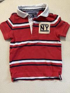 TOMMY HILFIGER 赤 ストライプ ポロシャツ 80