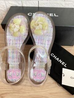 CHANEL カメリアサンダル 正規店購入品 23.5cm