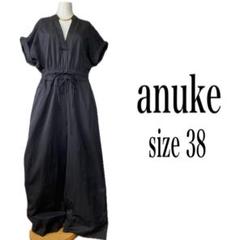 美品 anuke アンヌーク コンビネゾン　オールインワン　黒　38