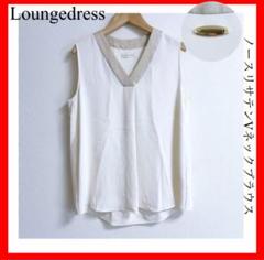 Loungedress ラウンジドレス✨ノースリサテンVネックブラウス